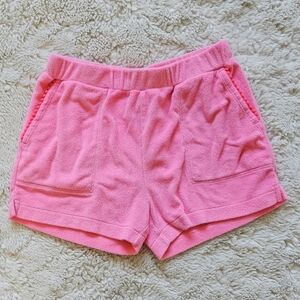 Crewcuts Soft Terry Cotton Shorts in Hot Pink with PomPom detail Size 10